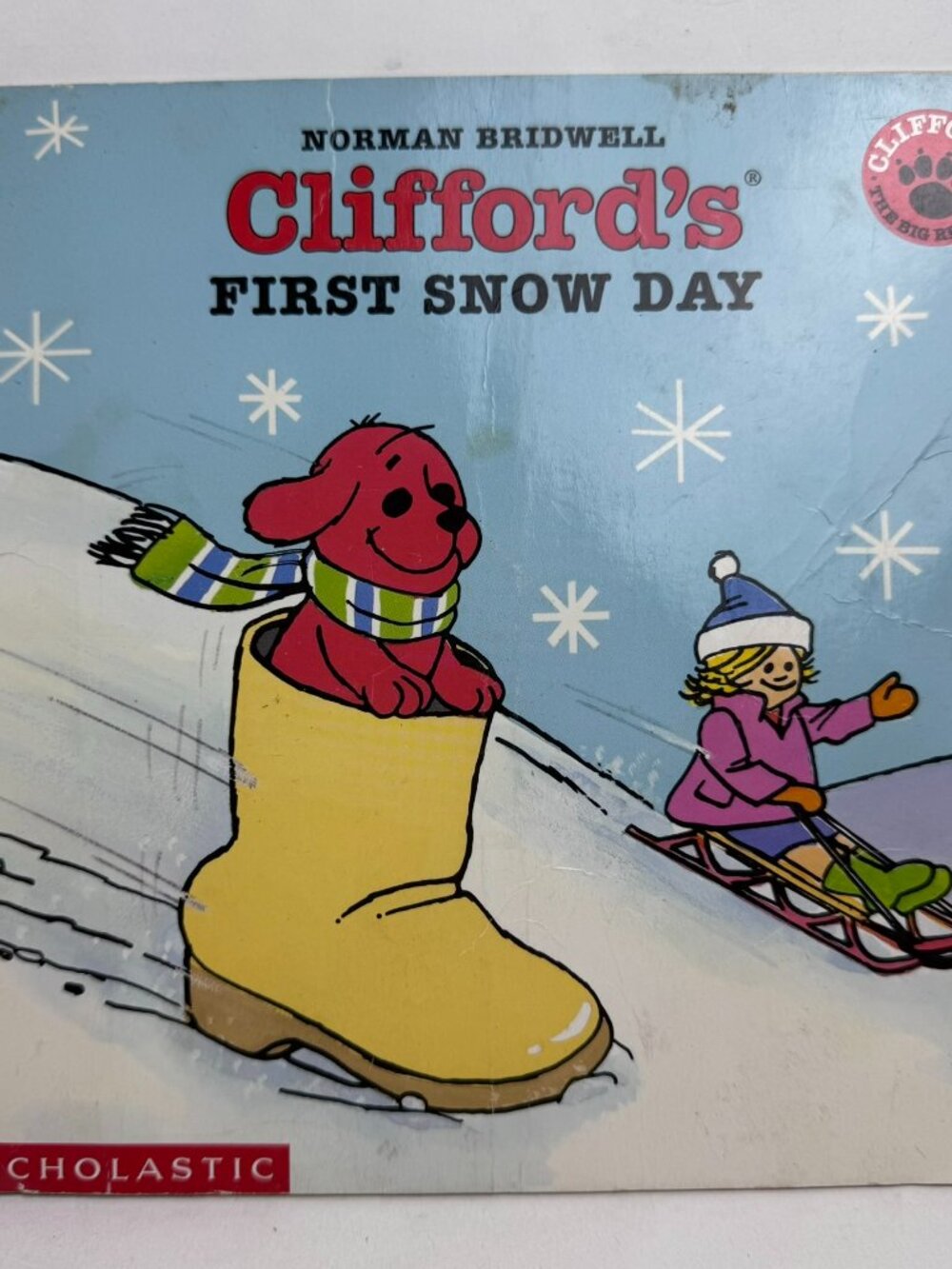 Clifford’s First Snow Day by Norman Bridwell Paperback Scholastic Vintage Book